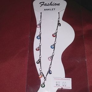 Evil eye anklet (silver)
